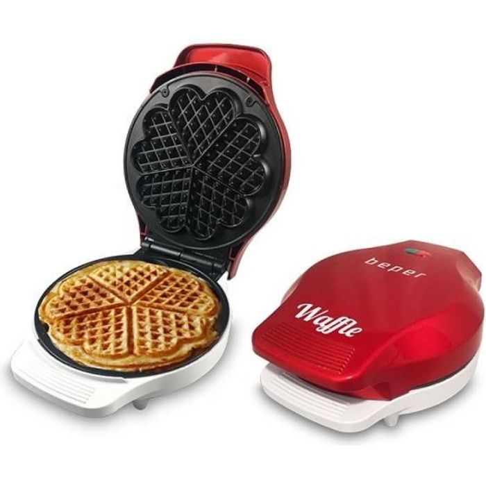 BEPER BT603Y, gaufrier, rouge Rouge