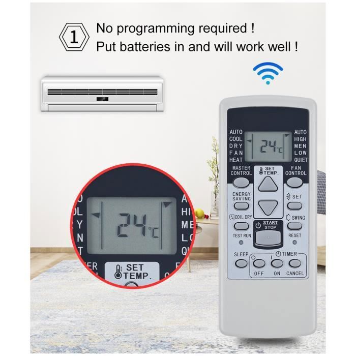 TÉLÉCOMMANDE CLIMATISEUR DE REMPLACEMENT Pour Fujitsu AR-RCD1C AR-RCD1E AR-RCE1C AR-RCC2J AR-RCG2J AR-RCE1E