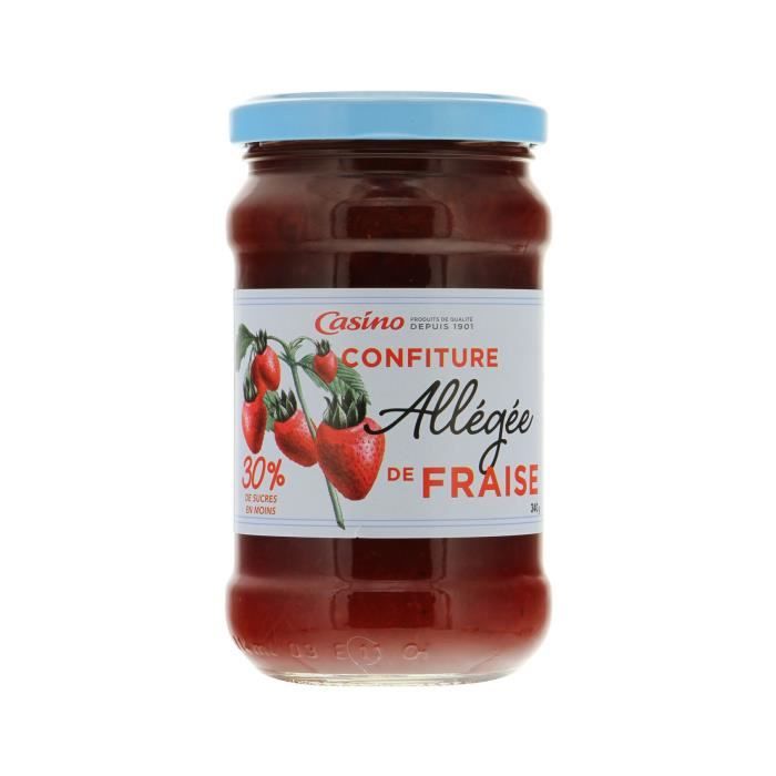 Confiture extra allégée fraises Casino - 340 g