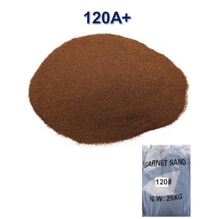 Sac 25 kg Sable Abrasif Garnet Mesh 120A+ pour Sableuse Sablage Aerogommage