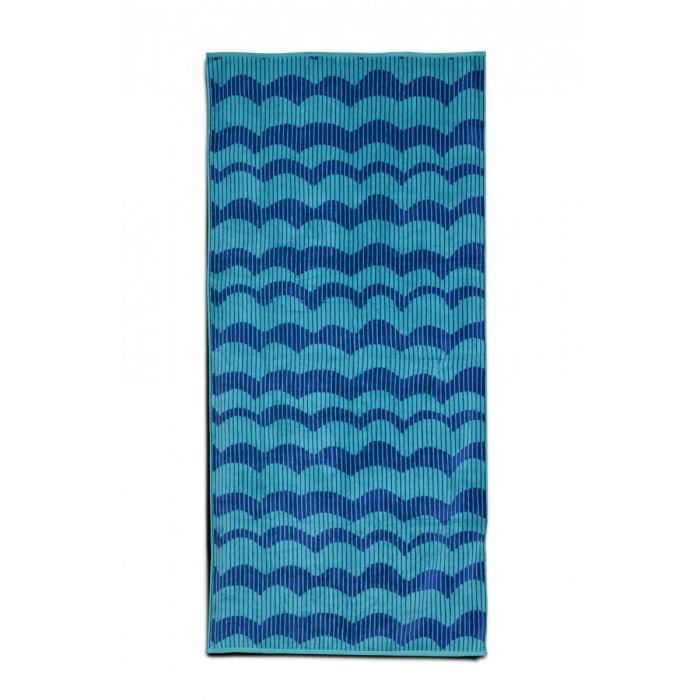 MARMARA Serviette de plage 100% coton jacquard - 450g/m COULEURS - Bleu, MATIÈRE - 100% COTON, TAILLES - 90 x 190 cm