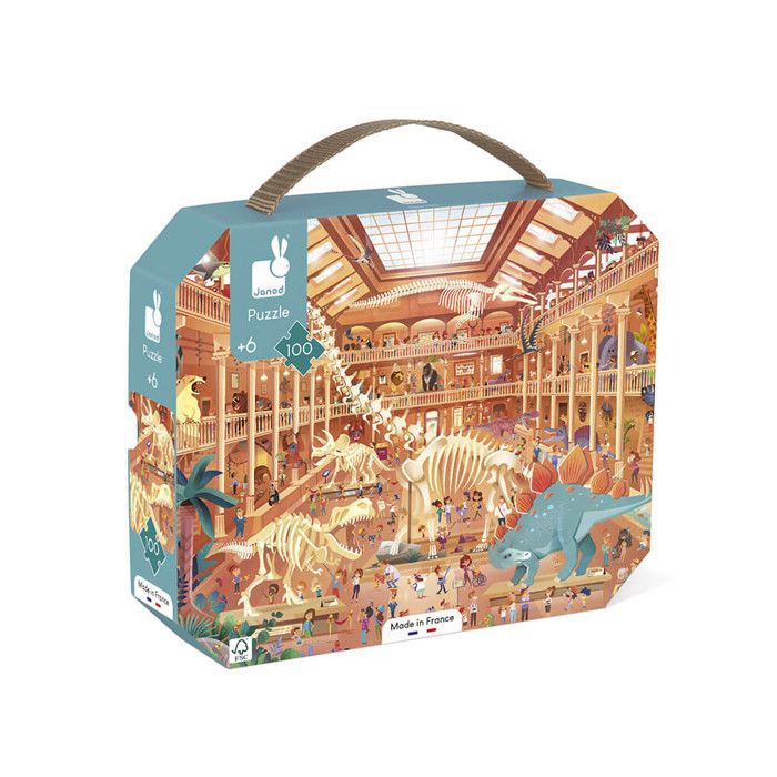 JANOD - Puzzle Musée d'Histoire Naturelle 100 Pièces - Puzzle Enfant - Développe la Patience - Fabrication Française - Dès 6 Ans