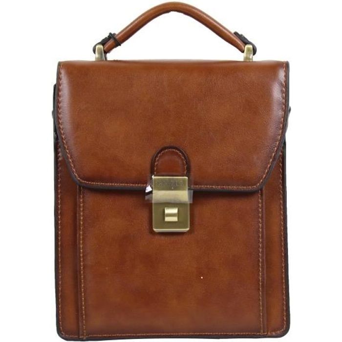 KATANA petite Sacoche  baisenville  croûte de cuir réf 63015 marron (2 couleurs dis.)