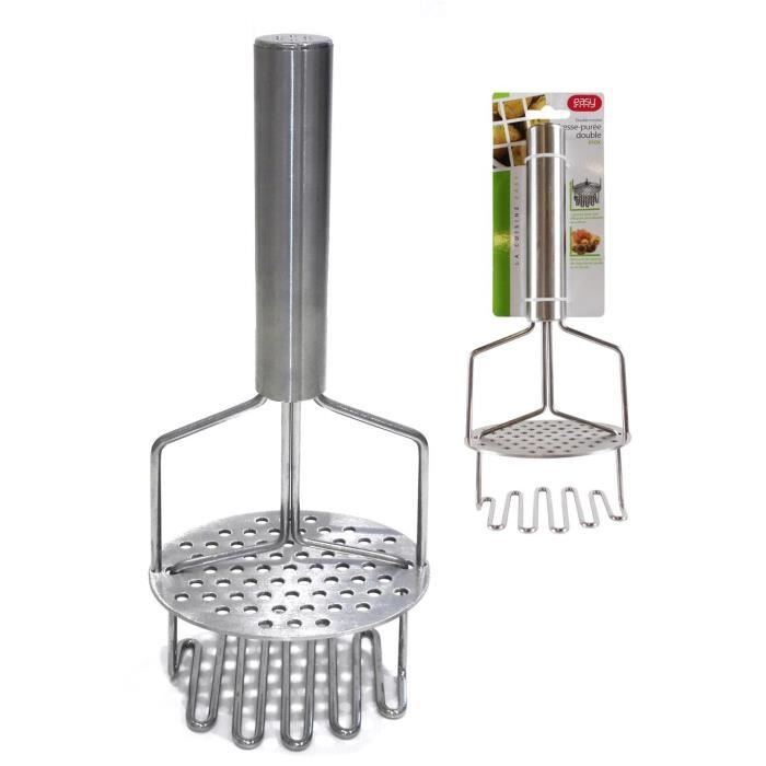 Presse Purée Double en Inox - Cuisine Légume Pomme de Terre - 599