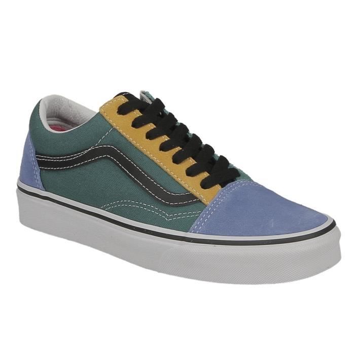 Basket Vans Old Skool en textile et daim multicolor.