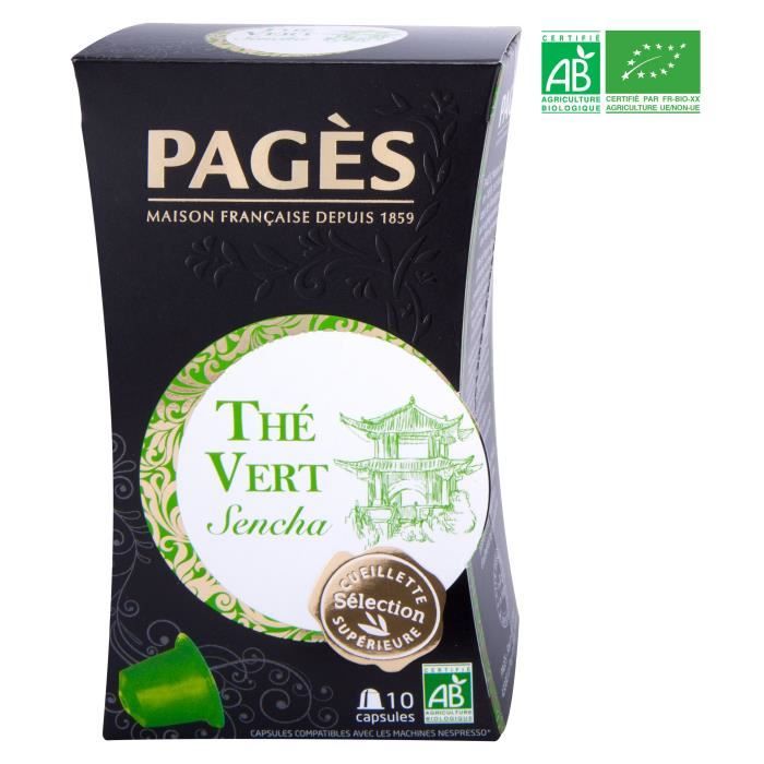 PAGES Thé Vert Sencha - Capsules - Bio