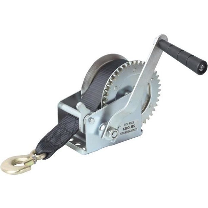 TREUIL A MANIVELLE 550KGS AVEC SANGLE 50MMX7M