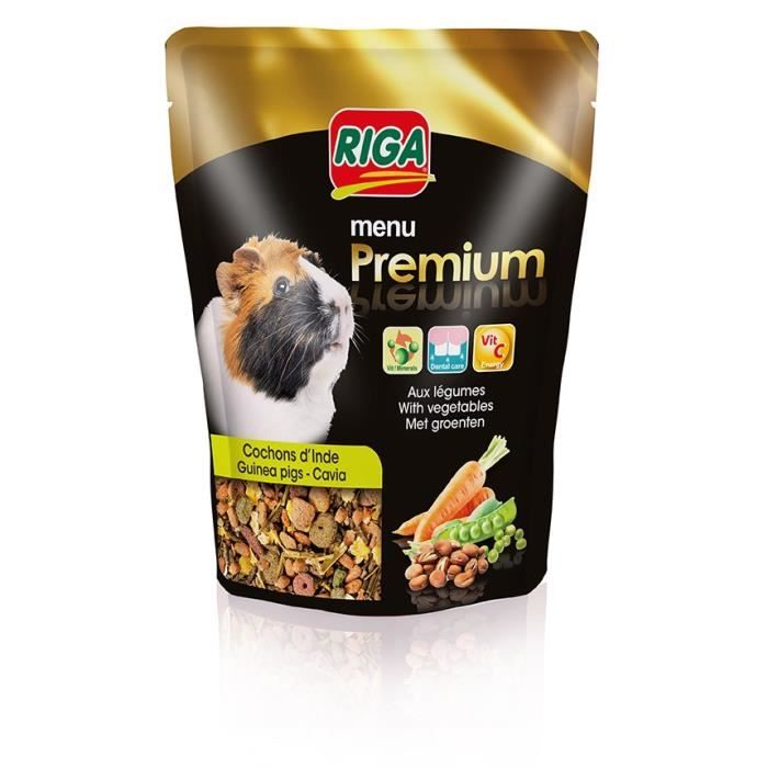 RIGA Menu Premium Cochons d'Inde Vitamines et Fibres - Doypack - 500 g