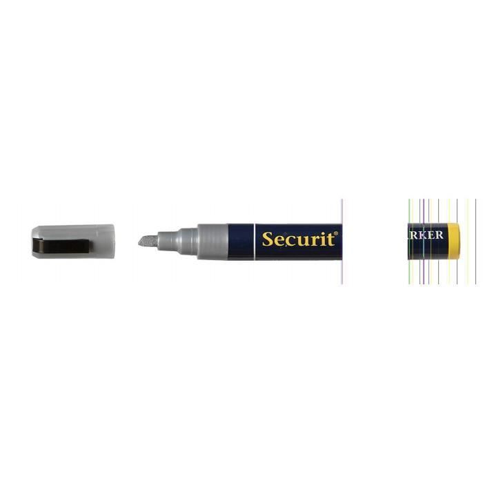 Marqueur Craie Liquide Pointe Biseautée 2 - 6 mm Argent