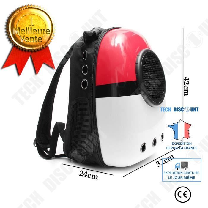 TD® Transporteur Capsule Sac À Dos avec Fenêtre Panier de Transport Espace pour Animaux de Compagnie Sac à Dos pour Chat Chien