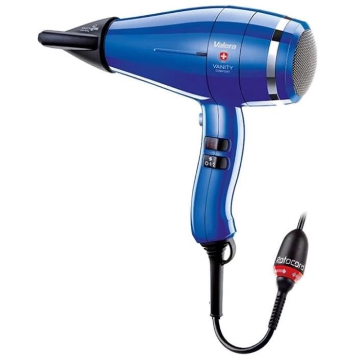VALERA - Vanity Comfort Bleue - SECHE CHEVEUX PRO 2000 W - SILENCIEUX - LEGER -PUISSANT