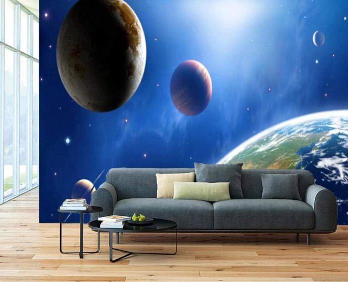 Décor Mural Guirlande 3D Autocollant - Papier Peint Décoratif Motif Image - Référence Q3229