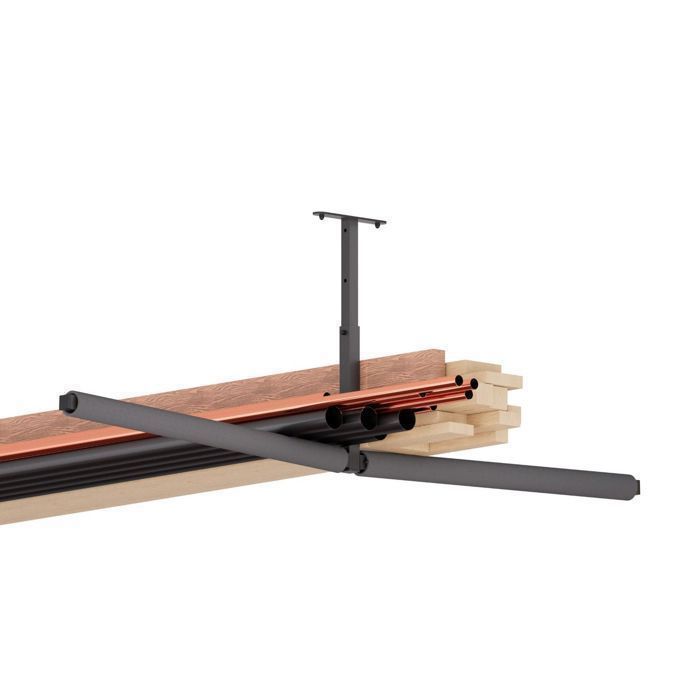 Étagère De Plafond Réglable QLS - Support De Rangement Pour échelle, Kayak, Outils, Capacité 35 Kg, Largeur 80 Cm, Réglable 27-48 Cm