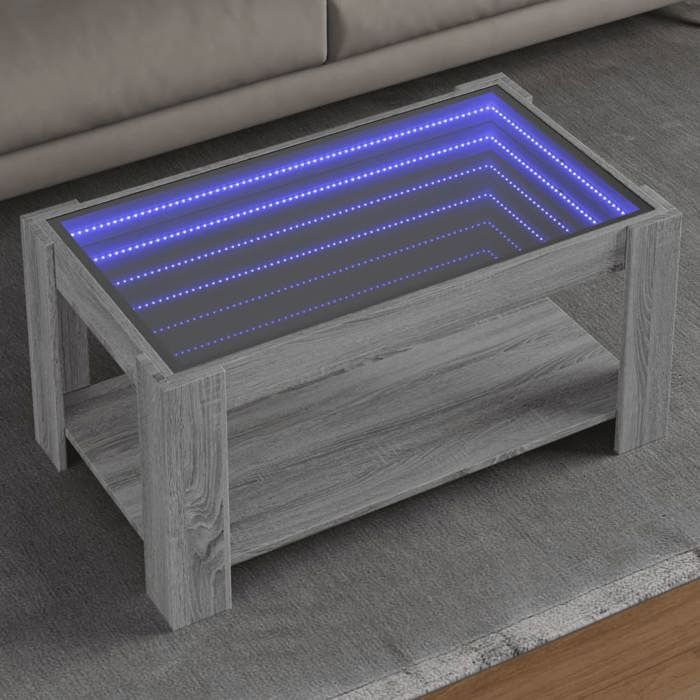 VidaXL Table D'Appoint Industrielle Noire - Table Basse Avec Pieds Réglables 40x40x35 Cm