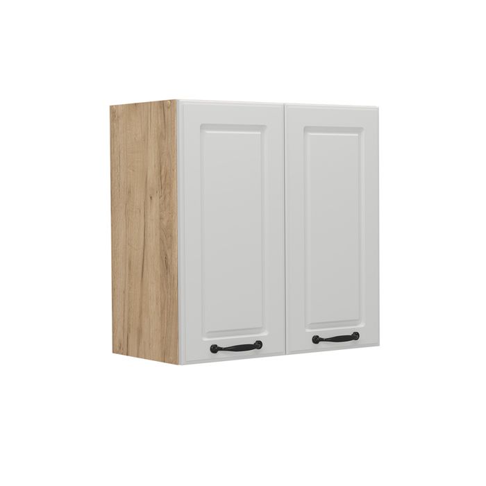 Elément haut de cuisine R-Line 60cm Blanc campagne/Chêne de force doré Vicco 53739