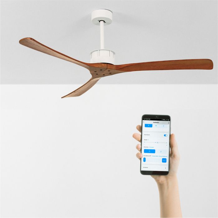 Ventilateur de plafond - Create - WIND LARGE - Silencieux - Ø152 cm - Bois naturel - Create