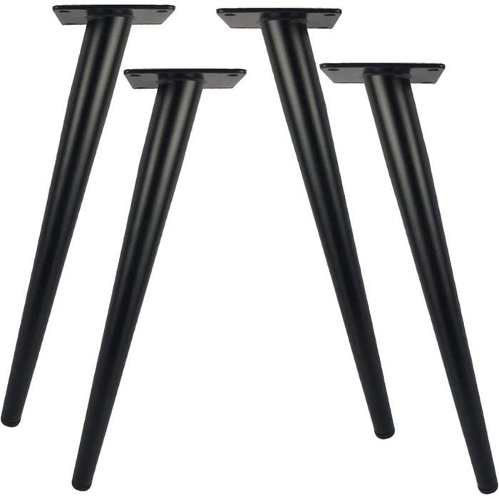 Lot de 4 pieds de table en métal de 20cm de longueur pour meubles modernes commode armoire bureau chaise ottoman pieds de s
