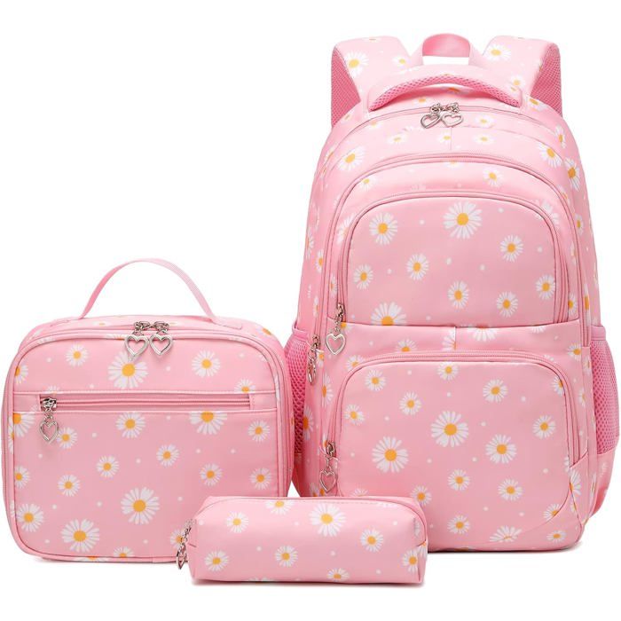 Ensemble de trois pièces mode fille sac à dos étanche pour enfants élèves avec sac à lunch et trousse à crayons - Chine Sac d'école et sac d'étudiant prix