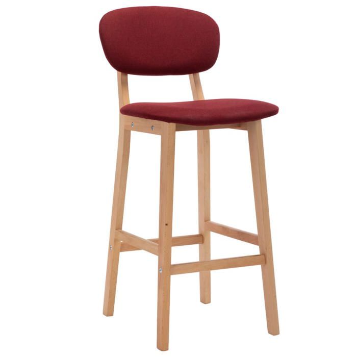SARA* NEW Tabouret de pub/siège comptoir/ Tabourets Haut Bar - KENNETH - lot de 2 - rouge bordeaux tissu11.4 Kg CL8586