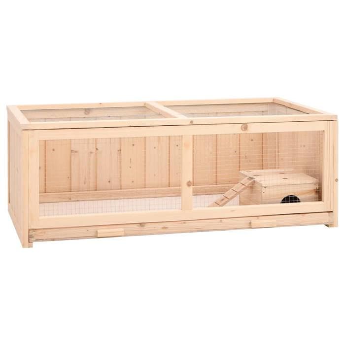 Comparer les prix de Cage à hamster - vidaXL - Bois massif - 104x52x38 cm - Brun