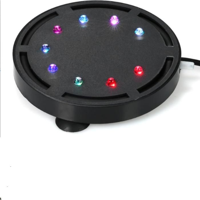 Lampe À Bulles Aquarium LED Sous-Marine Oxygénation Silencieuse 9 Lumières 1 W 100 V 240 V 125 X 125 X 6 Cm Label