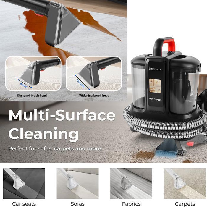 Shampouineuse Canapé DAYPLUS Nettoyeur Canapé Tissu Détacheur nettoyeur de tache Nettoyeur de Tapis Moquettes Meubles Tissus