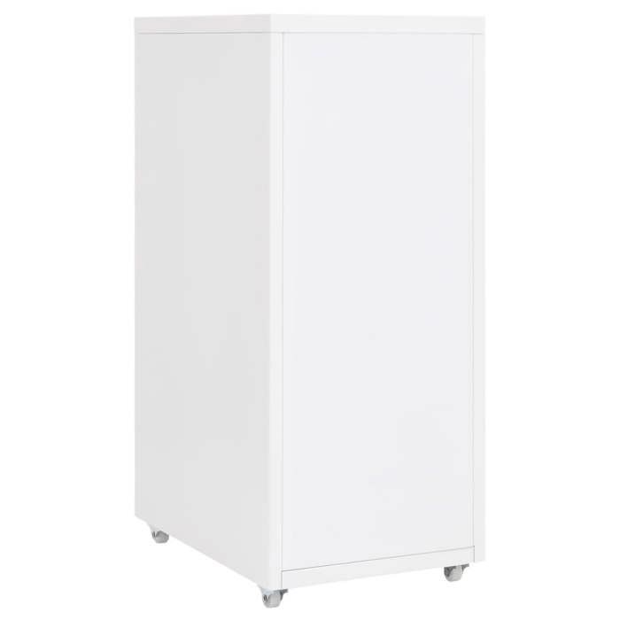 SALE dhiver Classeur/Armoire de bureau mobile - BURKE - Contemporain - Blanc 28x41x69 cm Métal AA295