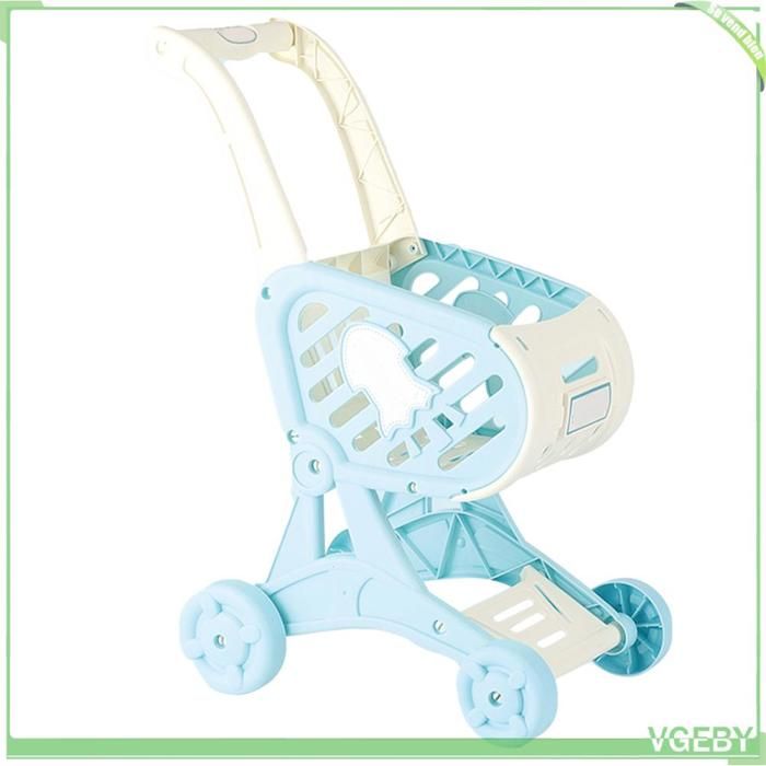 Fafeicy Caddie pour enfants Chariot de courses pour enfants jouet chariot de supermarché pour enfants puericulture tapis Bleu