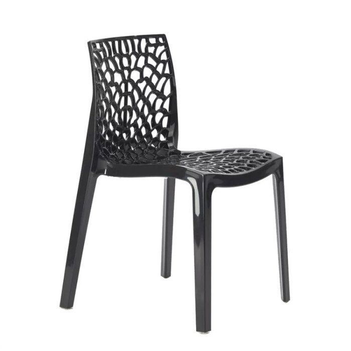 Chaise Polypropylène Design Nid dAbeille de Jardin Bistrot Gruvyer Grand Soleil - Anthracite Chaise Polypropylène Design Nid dAbeille de Jardin Bistrot Gruvyer Grand Soleil - Anthracite
