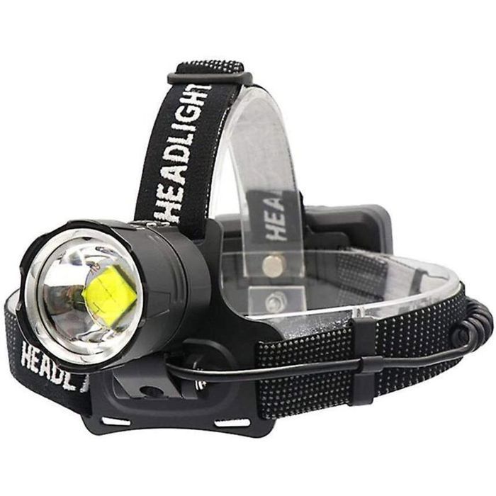 Lampe frontale LED rechargeable - PZCC - 10000 lumens - XHP70.2 - Zoomable - Étanche IPX5