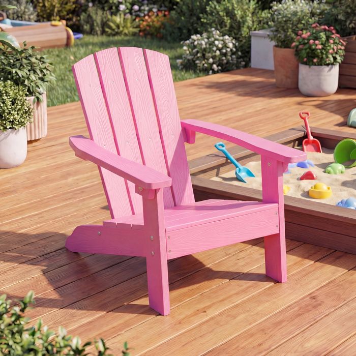 Fauteuil Adirondack COSTWAY Enfant pour 3-8 Ans - Charge 75kg pour Jardin Piscine Terrasse 55 5x51x56 CM Rose Fauteuil Adirondack COSTWAY Enfant pour 3-8 Ans - Charge 75kg pour Jardin Piscine Terrasse 55 5x51x56 CM Rose