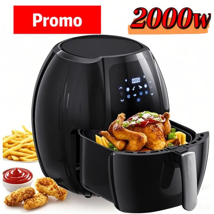 Air fryer 8L 2000W friteuse sans huile à écran tactile LED 8 menus préprogrammés température 80-200°C cuiss FRITEUSE ELECTRIQUE
