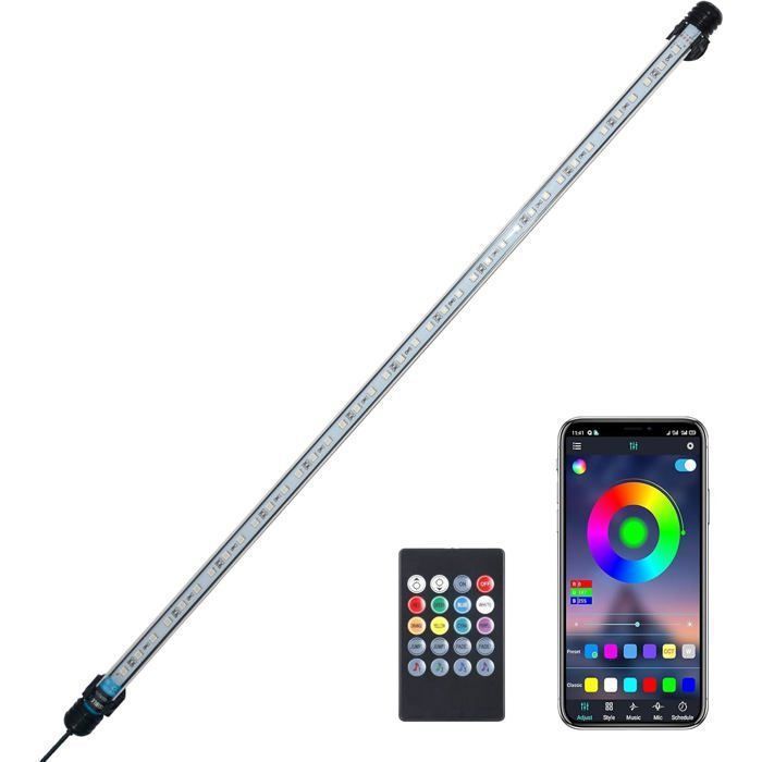 LED Aquarium Lumière SubmersibleLampe Aquarium de poisson avec télécommande et contrôle de APPbricolage complet 92cm