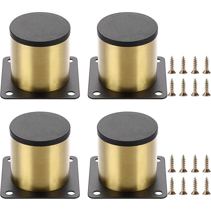 Lot de 4 pieds de meuble de 5 cm en acier inoxydable - Pour chaises table armoire bureau canapé ACCESSOIRES FABRICATION MAISON