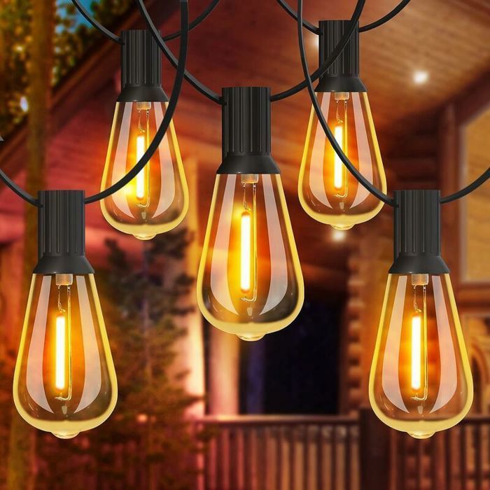 Guirlande Lumineuse Exterieure50 ampoules LED 30M Guirlande LED -ST38 AmpoulesJaune chaudImperméable Guirlande Exterieur Étanche