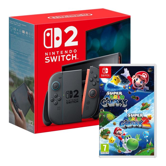 Nintendo Switch 2 + Super Mario Galaxy + Super Mario Galaxy 2