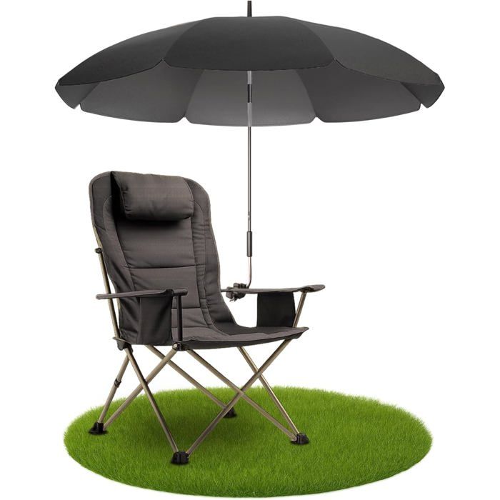 San Francisco Parasol Pour Chaise Longue Avec Protection Uv 50+/120Cm-Dôme Avec Surplomb-Pince-Parasol Pour Chaise De Campin[RD78]