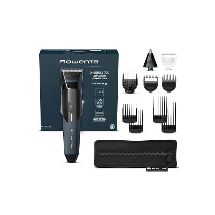 X Series 700 Tondeuse Barbe et Cheveux Homme 11 Accessoires Tondeuse Multifonction Homme pour Visage et Corps Lames