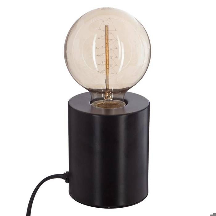 Lampe socle Saba noir H11cm