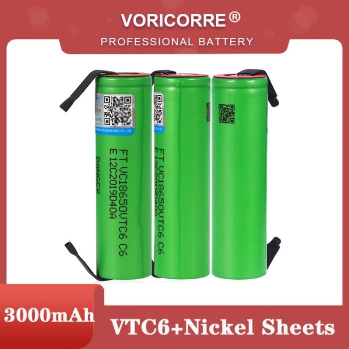 Batterie 4 pièces--Varicore Vtc6 3.7 V 3000 Mah 18650 Li-ion Batterie ...