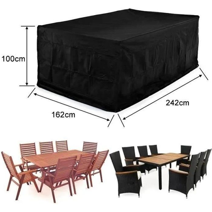 Housse de Protection pour Meubles de Salons de Jardin, Couverture de Protection Meubles Bâche Salon de Jardin Imperméable Anti-UV