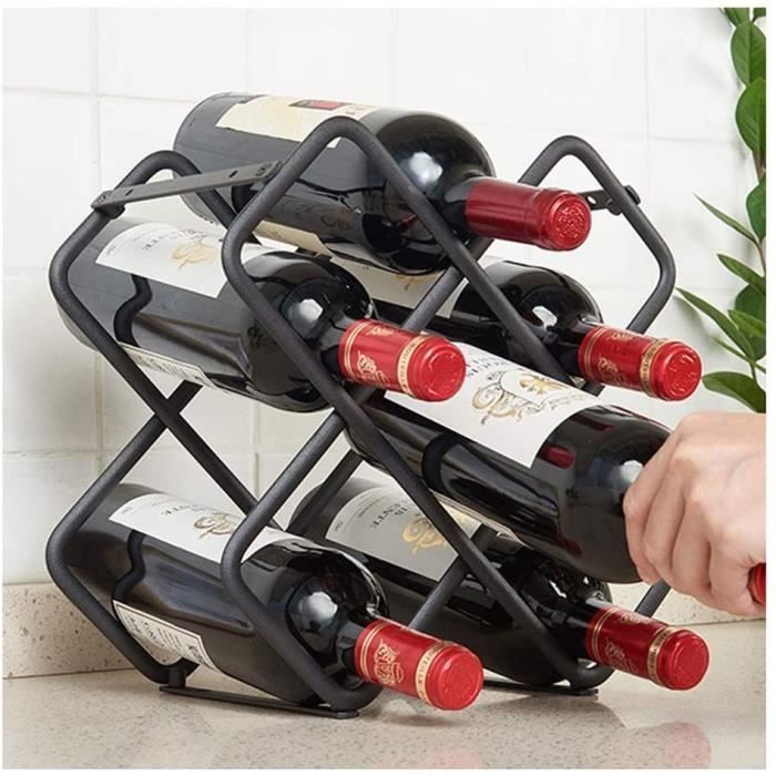Range-Bouteilles (Lot de1) - casier à Bouteilles empilable en Plastique pour 3 Bouteille de vin ou Autre Boisson - étagère à vin Moderne - Transparent | Leroy Merlin
