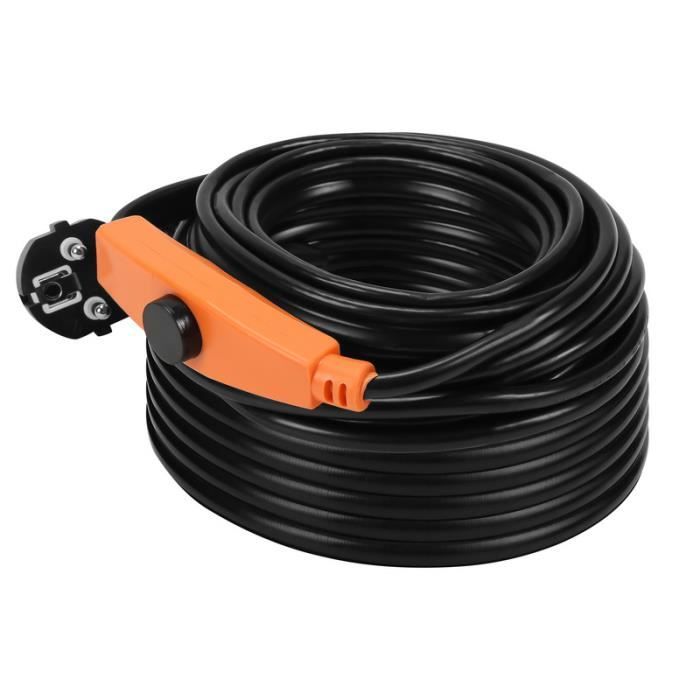 Câble chauffant Câble antigel Traçage de tuyaux autorégulant avec  thermostat 18m 288W - Cdiscount Bricolage