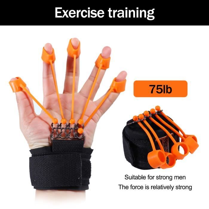 Orange 75 lb - Appareil de récupération des muscles de l'avant bras, force  des doigts, entraînement, guitare