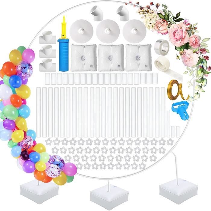 Kit D'Arche De Ballons Réutilisable - Fibre De Verre Et PVC - Blanc