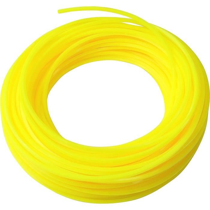 Lot De 3 Fils Nylon 1,30 Mm X 15 M Pour Débroussailleuse - Corde De Rechange Ronde, Tondeuse à Gazon, Coupe-herbe