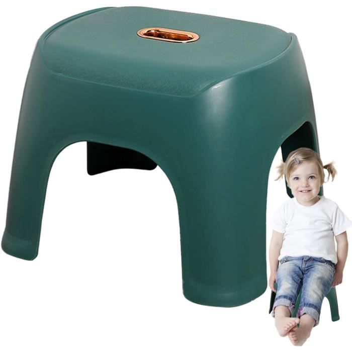 Tabouret Enfant Portable En Plastique - CONGARTENO | Marchepied Pour Salle De Bain, Chambre, Bleu