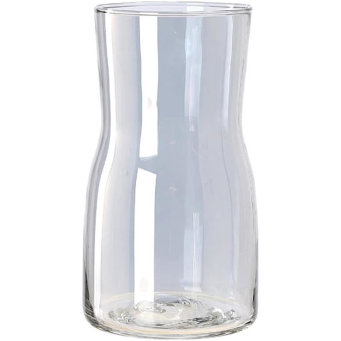 Grand vase en verre transparent