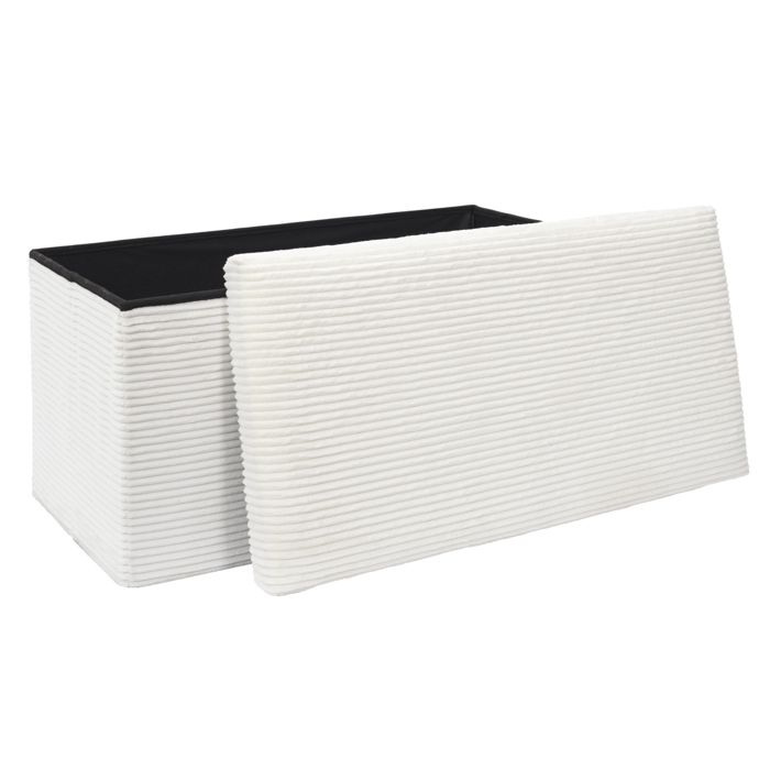 Banc - HOME DECO FACTORY - Pliable - Côtelé - Gris