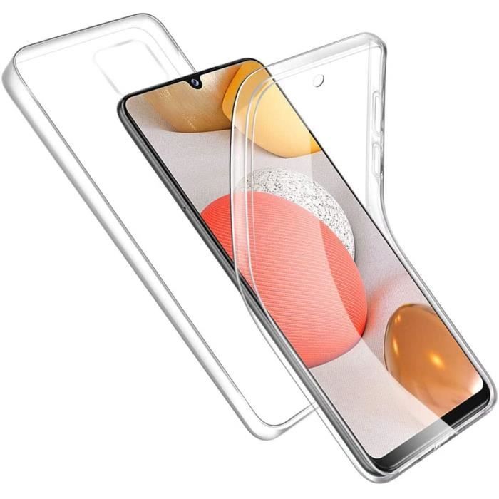 Coque pour Samsung Galaxy A42 Etui Transparent Silicone Gel TPU + PC Case Cover, Housse Ultra Fine 360 Degrés Full Body Prote508407
